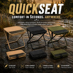 QuickSeat™ – Le siège de terrain en 3 secondes conçu pour les photographes animaliers et de nature.