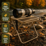 QuickSeat™ – Le siège de terrain en 3 secondes conçu pour les photographes animaliers et de nature.