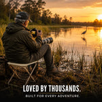 QuickSeat™ – Le siège de terrain en 3 secondes conçu pour les photographes animaliers et de nature.