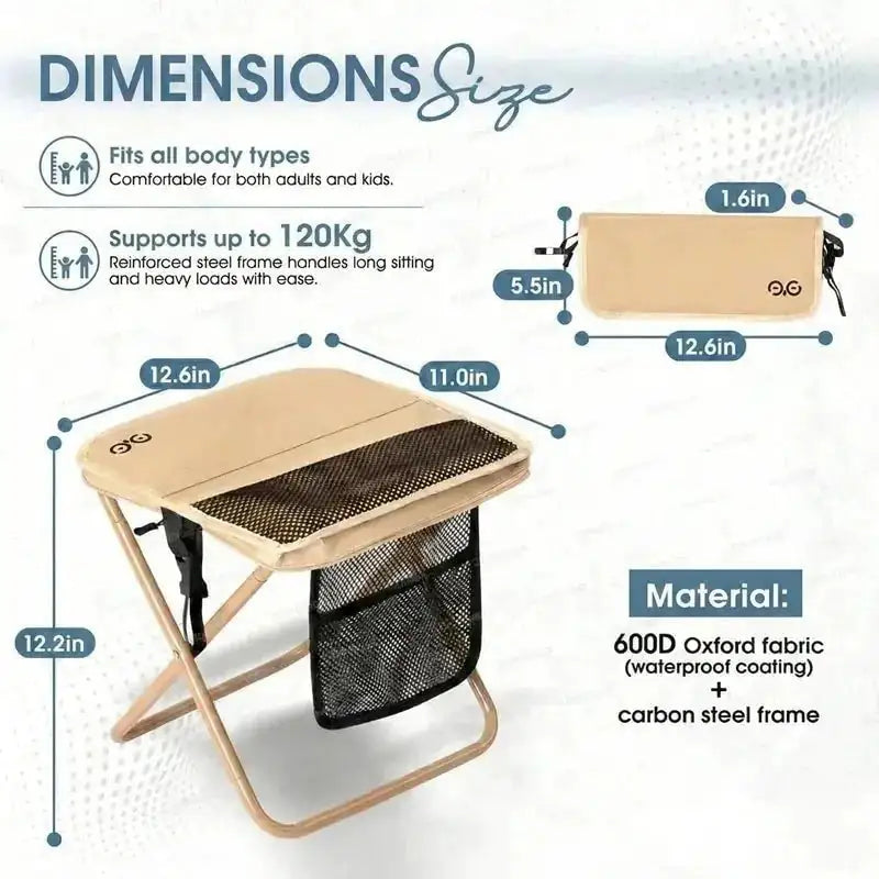 QuickSeat™ – Foldable Stool for Any Adventure: Sit Anywhere, Anytime