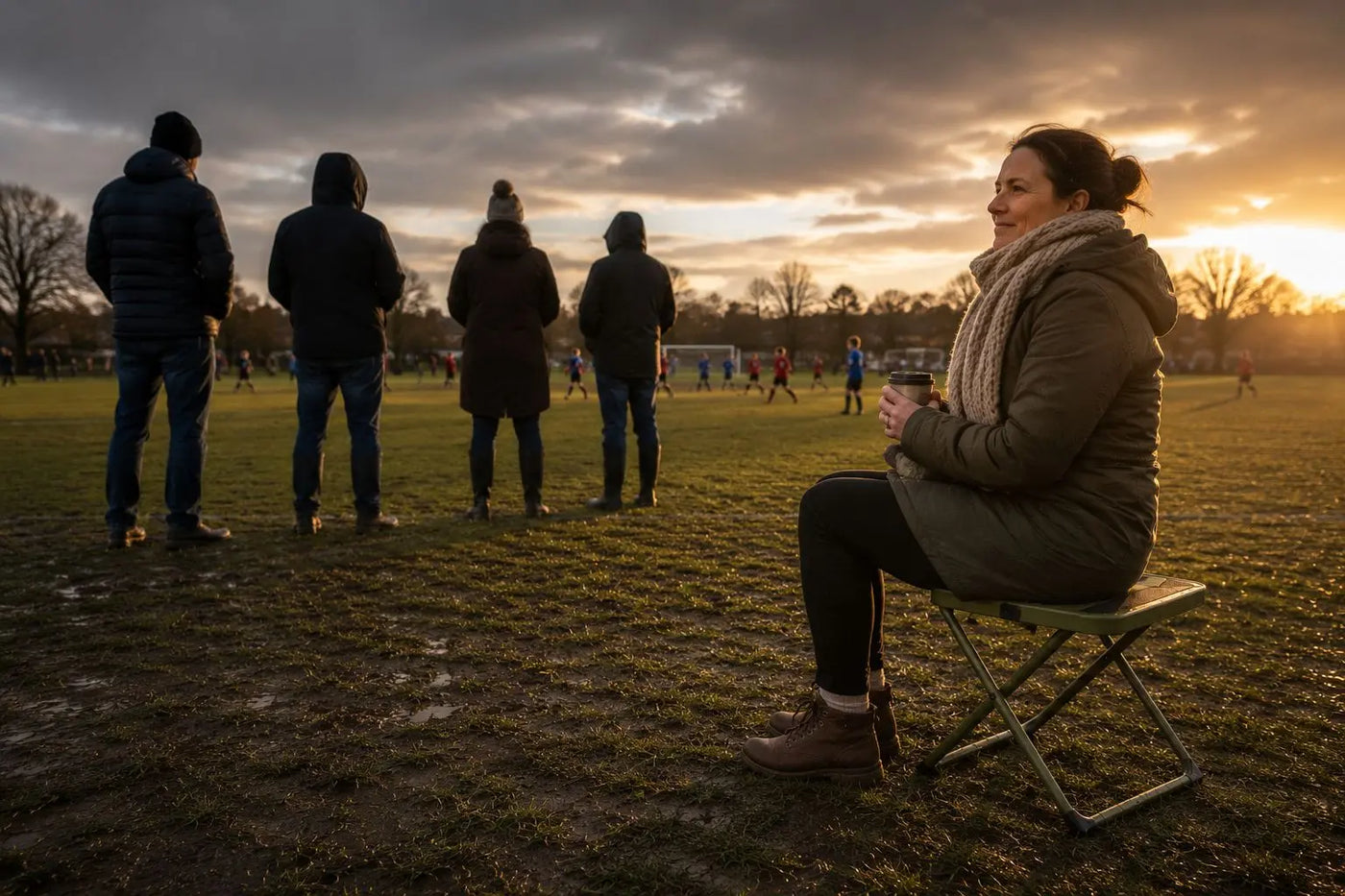 A parent watching in comfort